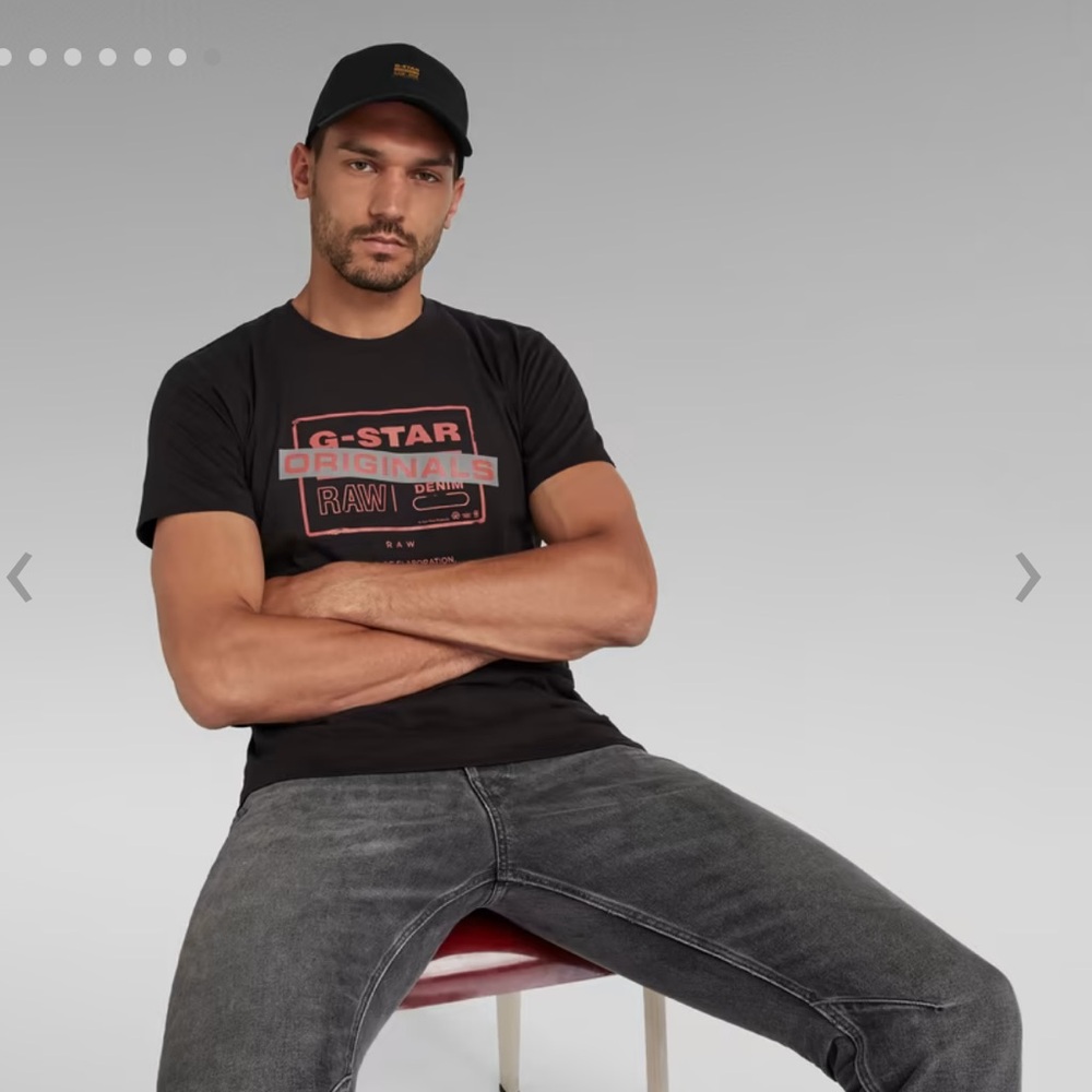 G-Star Black Short Sleeve Tee with Logo size S